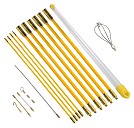 fanfeng 通線ロッド 通線ワイヤー 1m φ6mm*6本 φ4mm*4本 ケーブル索引具 先端金具9種類付き 収納ケース付きの画像です。